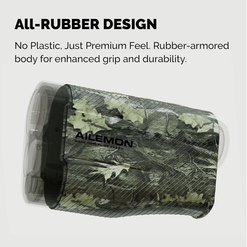 AILEMON Hunting Laser Rangefinder Bow Range Finder Camo Distance Measuring Outdoor Wild 900Y with Red Display, Distance/Angle/Scan 6X Magnification - Image 5